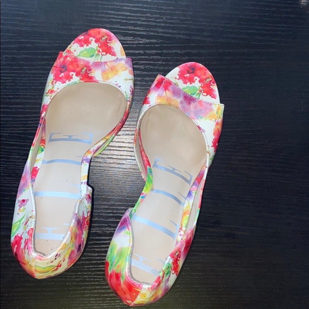 Elle floral heels